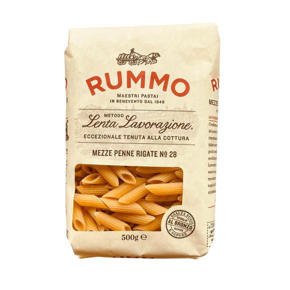 RUMMO PASTA GR 500 MEZZE PENNE RIGATE N 28