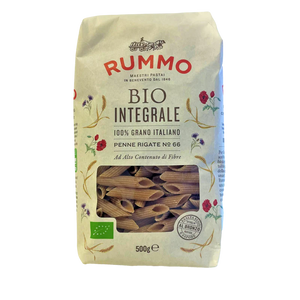 RUMMO PASTA GR 500 WHOLE WHEAT ORGANIC PENNE RIGATE N 66