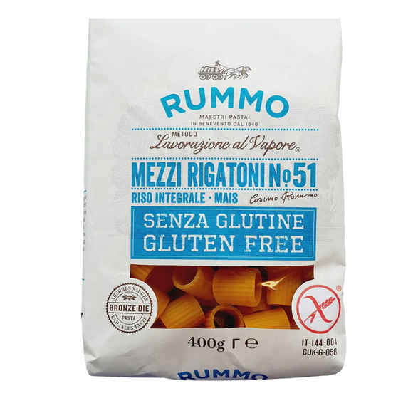 RUMMO PASTA GR 400 GLUTEN FREE MEZZI RIGATONI N 51